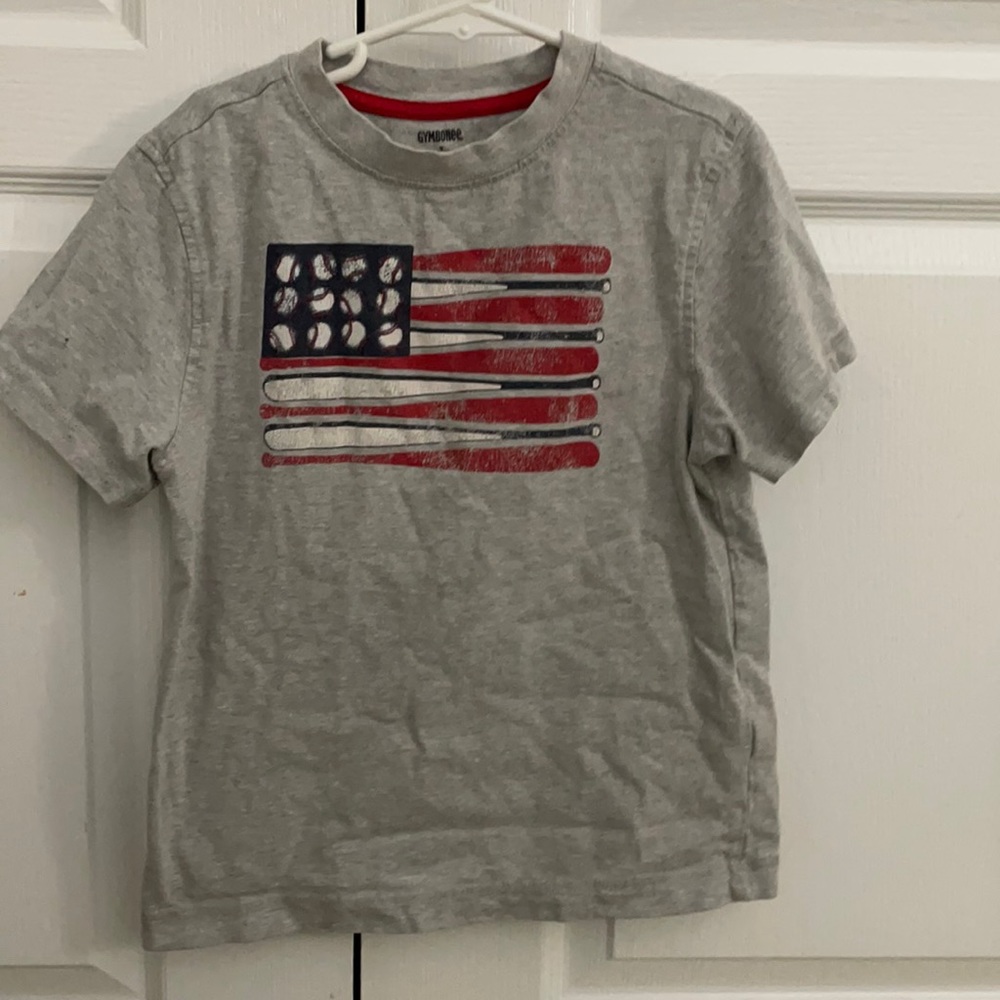 Boys Gray Baseball Tee